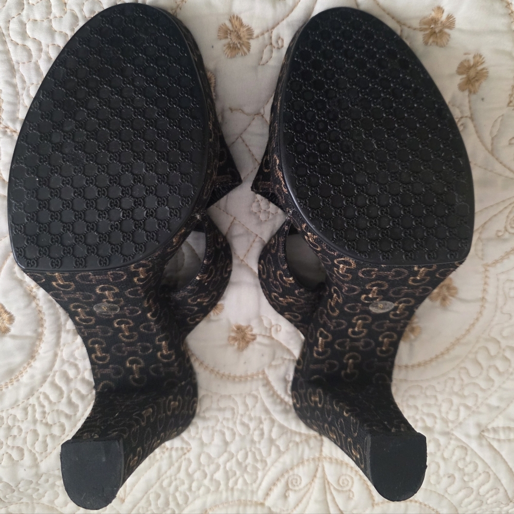 Gucci Black Women's Heeled Sandals - Picture 6 of 12